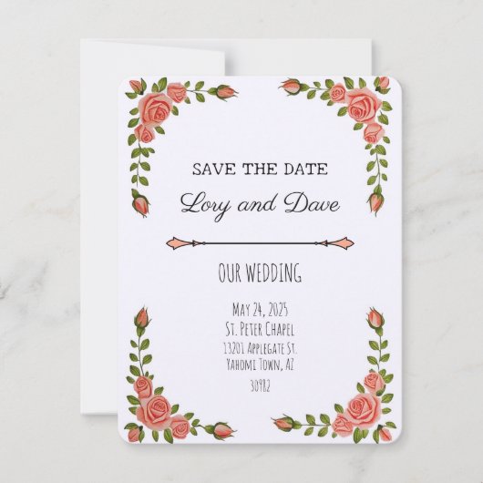 INVITATION " CARTON D'INVITATION DE MARIAGE " (Devant)