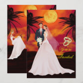 Invitation Carton d'invitation de mariage (Devant / Derrière)