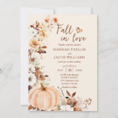 Invitation Carton d'invitation de mariage à code QR Citrouill (Devant)