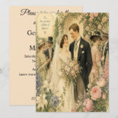 Invitation Carton d'invitation de mariage à code QR pour fête (Devant / Derrière)