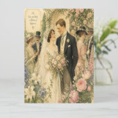 Invitation Carton d'invitation de mariage à code QR pour fête (Debout devant)
