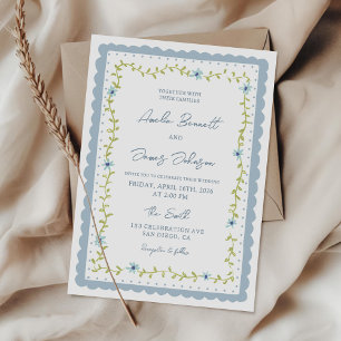 Invitation Carton d'invitation de mariage à dentelle florale