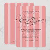 Invitation Carton d'invitation de mariage à écriture florissa (Devant / Derrière)