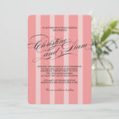 Invitation Carton d'invitation de mariage à écriture florissa (Debout devant)