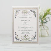 Invitation Carton d'invitation de mariage à filigrane de char (Debout devant)