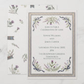 Invitation Carton d'invitation de mariage à filigrane de char (Devant / Derrière)