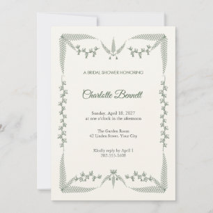 Invitation Carton d'invitation de mariage à filigrane de fron