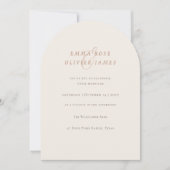 Invitation Carton d'invitation de mariage à l'arche de sable (Devant)
