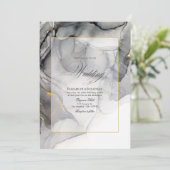 Invitation Carton d'invitation de mariage à l'encre alcooliqu (Debout devant)