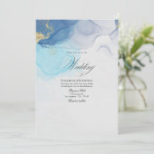 Invitation Carton d'invitation de mariage à l'encre alcooliqu (Debout devant)