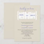 Invitation Carton d'invitation de mariage à machine à sous (Devant / Derrière)
