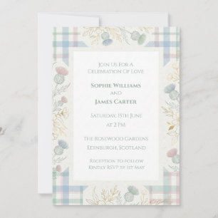 Invitation Carton d'invitation de mariage à motif floral tart