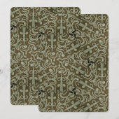 Invitation Carton d'invitation de mariage à texture de marbre (Devant / Derrière)