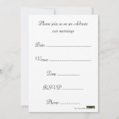 Invitation Carton d'invitation de mariage afro-américain avec (Dos)