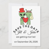 Invitation Carton d'invitation de mariage Alien Save The Date (Devant)