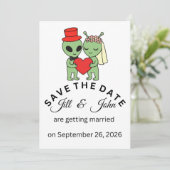 Invitation Carton d'invitation de mariage Alien Save The Date (Debout devant)