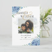 Invitation Carton d'invitation de mariage au code QR avec Hyd (Debout devant)