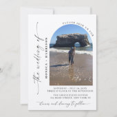 Invitation Carton d'invitation de mariage au code QR avec une (Devant)