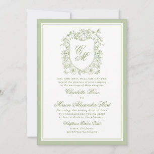 Invitation Carton d'invitation de mariage au jardin avec blas