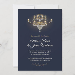 Invitation Carton d'invitation de mariage au lustre en crista