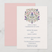 Invitation Carton d'invitation de mariage au mandala floral v (Devant / Derrière)