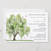 Invitation Carton d'invitation de mariage au Saule Pleureur (Devant)