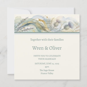 Invitation Carton d'invitation de mariage au tartan Thistle é