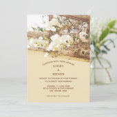 Invitation Carton d'invitation de mariage aux fleurs de jasmi (Debout devant)