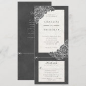 Invitation Carton d'invitation de mariage aux fleurs de pavot (Devant / Derrière)