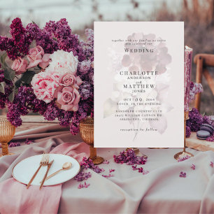 Invitation Carton d'invitation de mariage aux Hydrangeas Bour