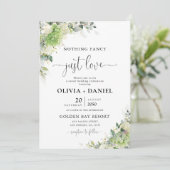 Invitation Carton d'invitation de mariage aux Hydrangeas Élég (Debout devant)
