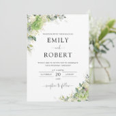 Invitation Carton d'invitation de mariage aux Hydrangeas Élég (Debout devant)