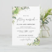 Invitation Carton d'invitation de mariage aux Hydrangeas Flor (Debout devant)