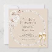 Invitation Carton d'invitation de mariage aux perles Boho (Devant)