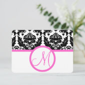 Invitation Carton d'invitation de mariage aux tourbillons dam (Debout devant)