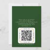 Invitation Carton d'invitation de mariage avec code QR vidéo (Dos)