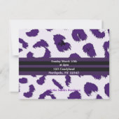 Invitation Carton d'invitation de mariage avec motif léopard  (Dos)