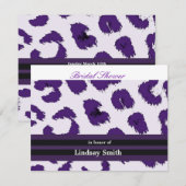 Invitation Carton d'invitation de mariage avec motif léopard  (Devant / Derrière)