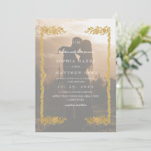 Invitation Carton d'invitation de mariage avec photo de super