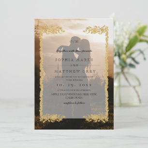 Invitation Carton d'invitation de mariage avec photo superpos