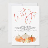 Invitation Carton d'invitation de mariage avec QR Code Paille (Devant)