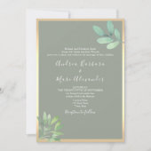 Invitation Carton d'invitation de mariage avec QR Code Vert S (Devant)