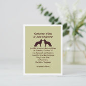 Invitation Carton d'invitation de mariage avec silhouettes de (Debout devant)
