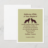 Invitation Carton d'invitation de mariage avec silhouettes de (Devant / Derrière)