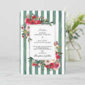 Invitation Carton d'invitation de mariage Basil Green (Debout devant)