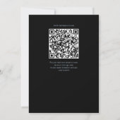 Invitation Carton d'invitation de mariage bleu avec code QR (Dos)