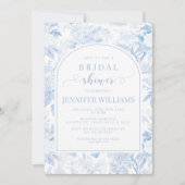 Invitation Carton d'invitation de mariage bleu blanc en chino (Devant)