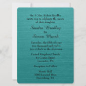 Invitation Carton d'invitation de mariage bleu sarcelle (Devant)