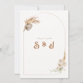 Invitation Carton d'invitation de mariage Boho Chic avec herb (Dos)