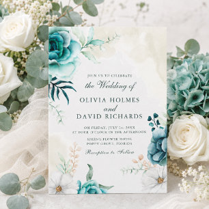 Invitation Carton d'invitation de mariage botanique à la fleu